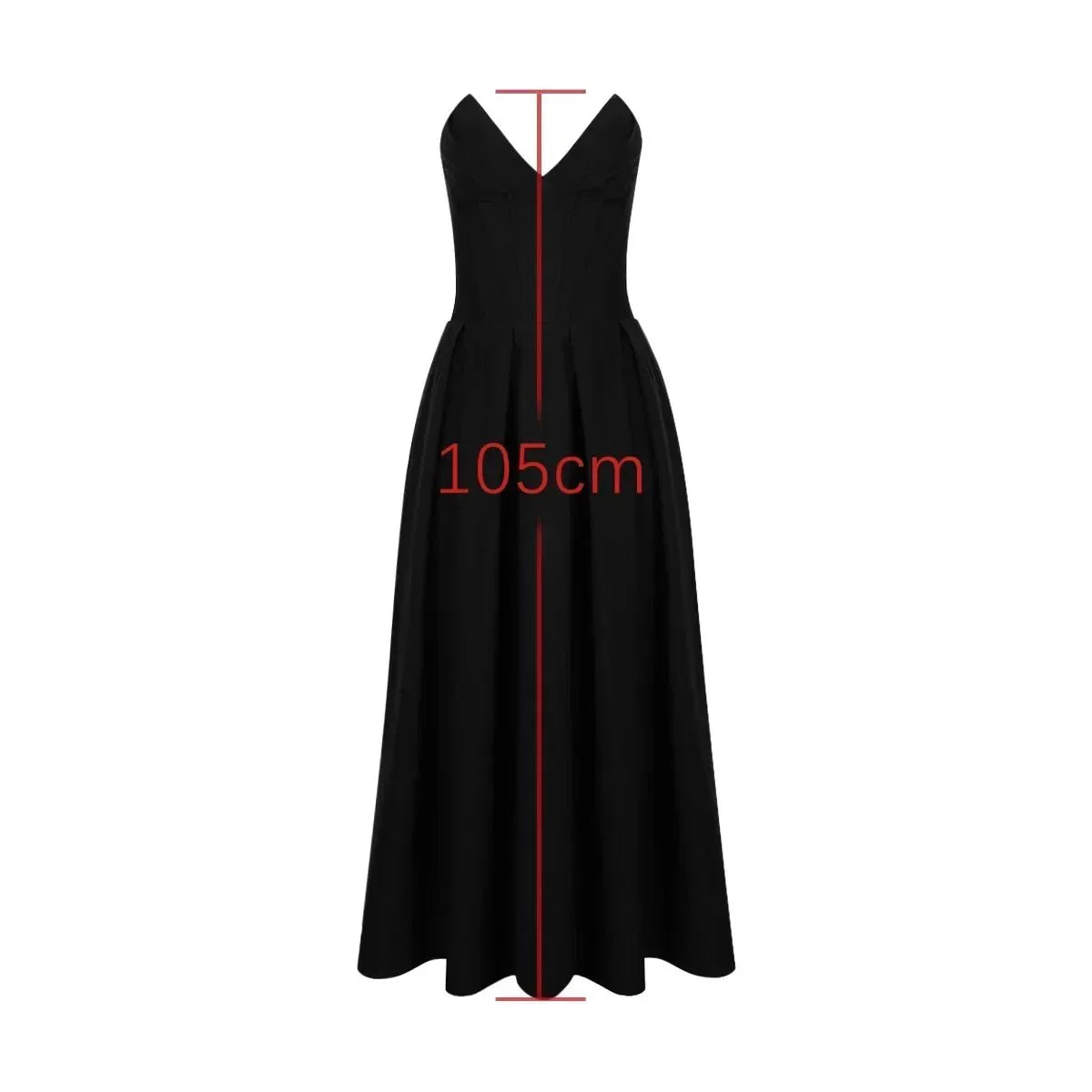 Black Strapless Corset Dress
