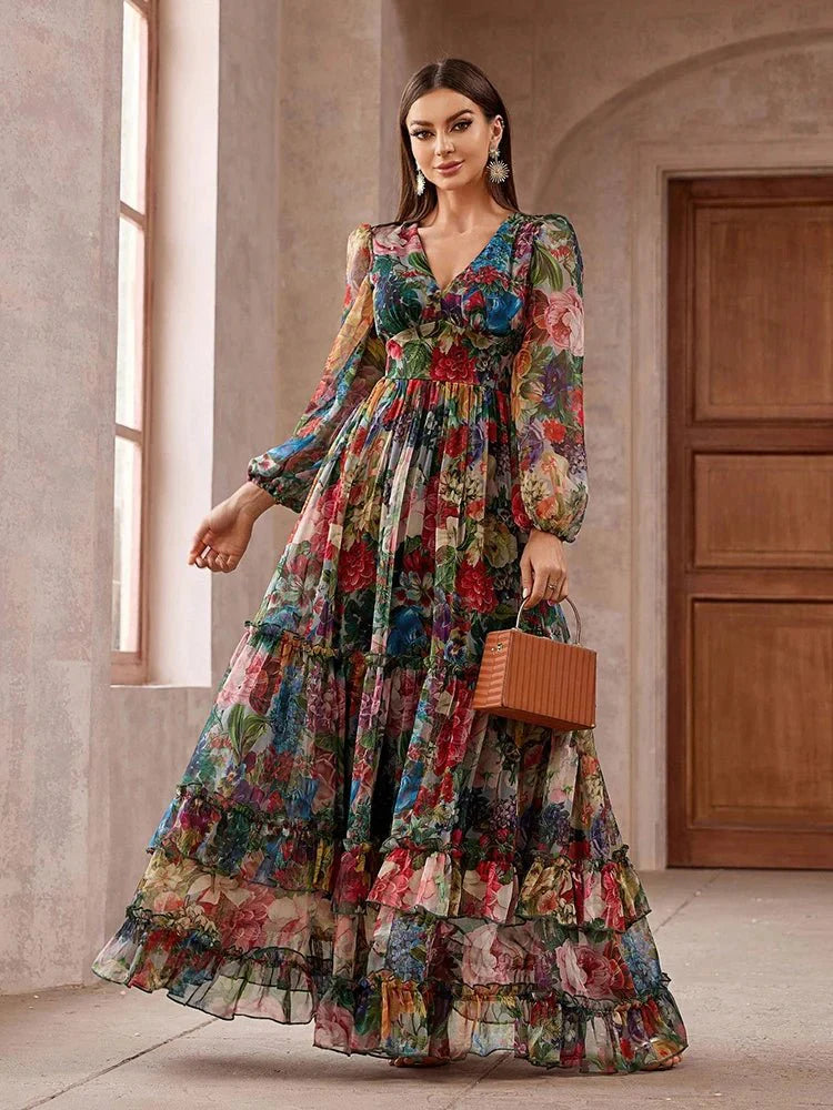 Boho Print Maxi Dress