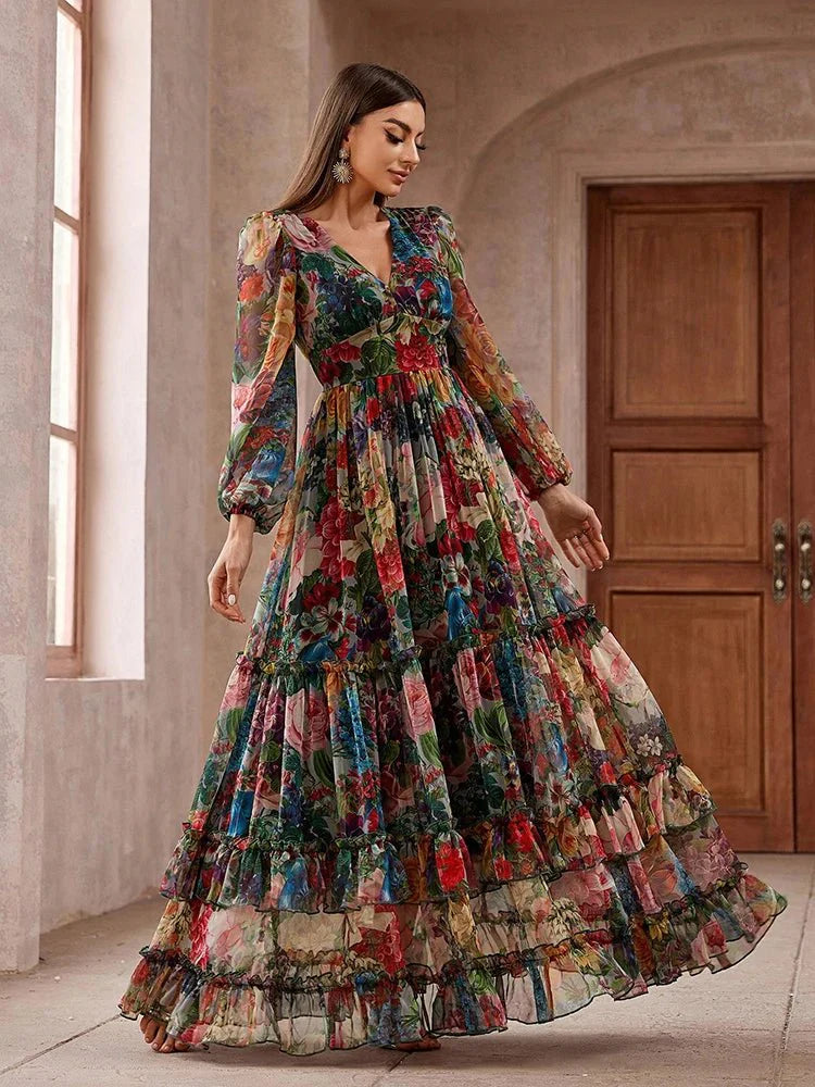 Boho Print Maxi Dress