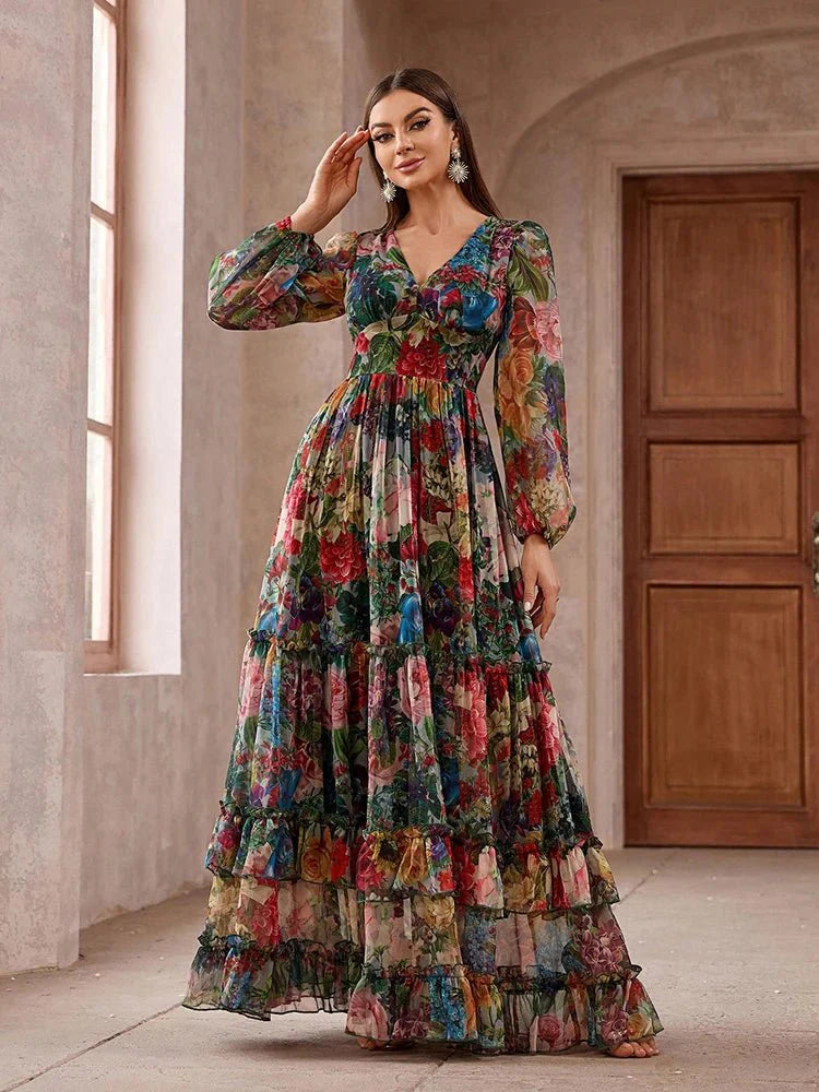 Boho Print Maxi Dress