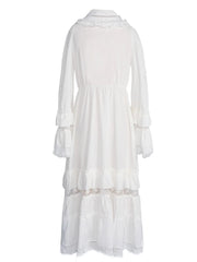 Boho V Neck Lace Patchwork Noble Elegant Evening Party Night Dress