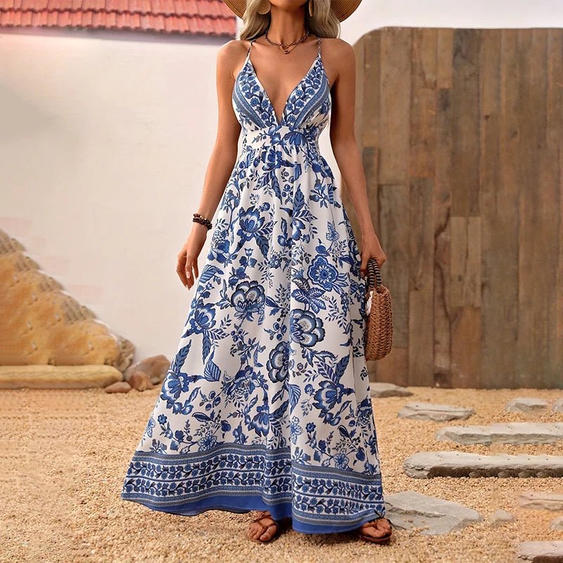 Breathable V-Neck Summer Dress