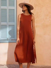Casual for Summer Sleeveless Split Beach Dress