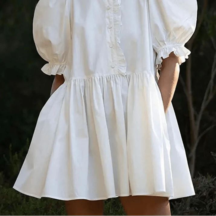 Casual O-Neck Short Sleeve Loose Dress