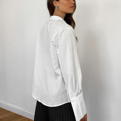 Pydshop Hollow Out Lace Up White Cotton Linen Shirt Women's Long Sleeve Loose Casual Sexy Lapel Cardigan Top Female Summer newChristmas Gifts