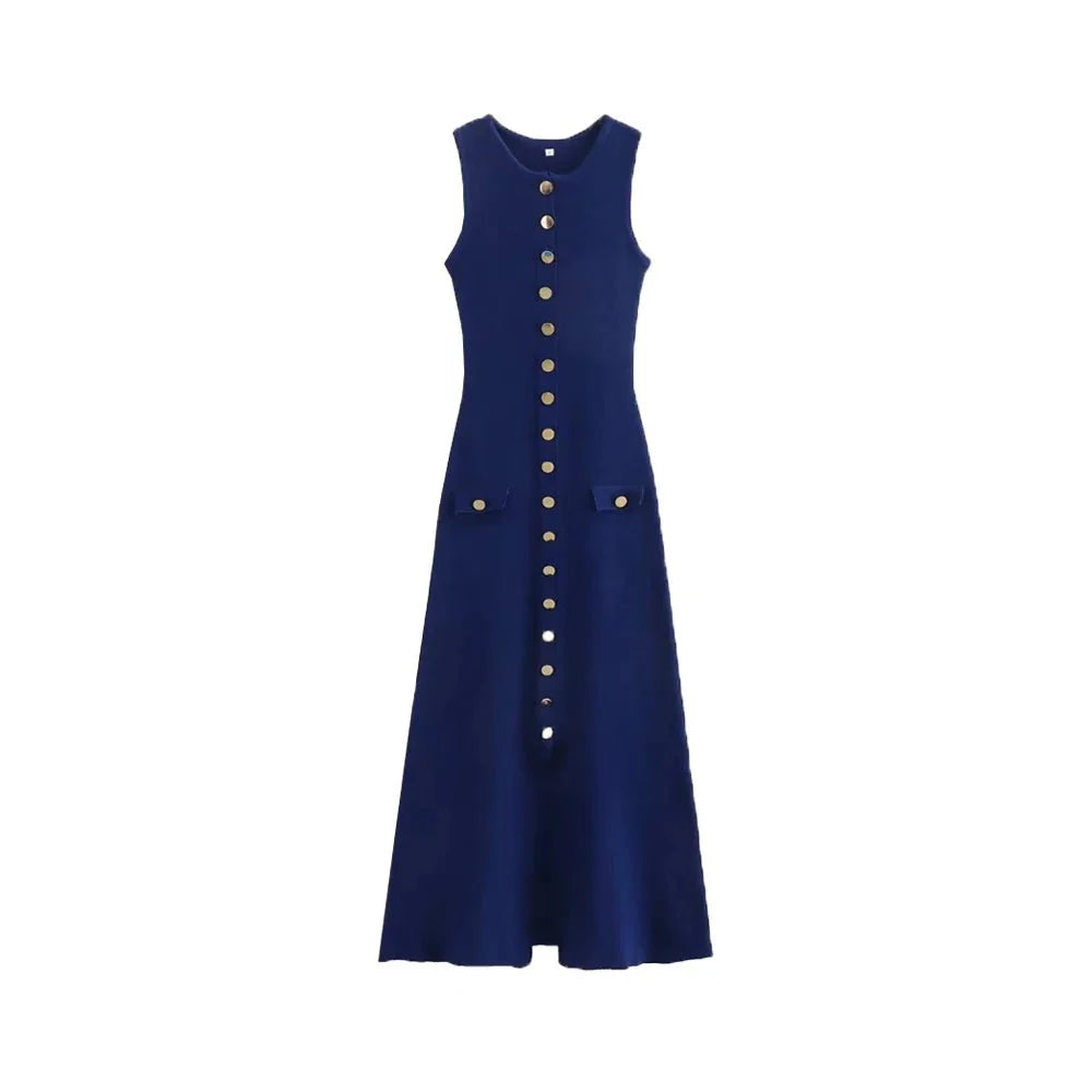 Chic Fashion Knitted Midi Dress