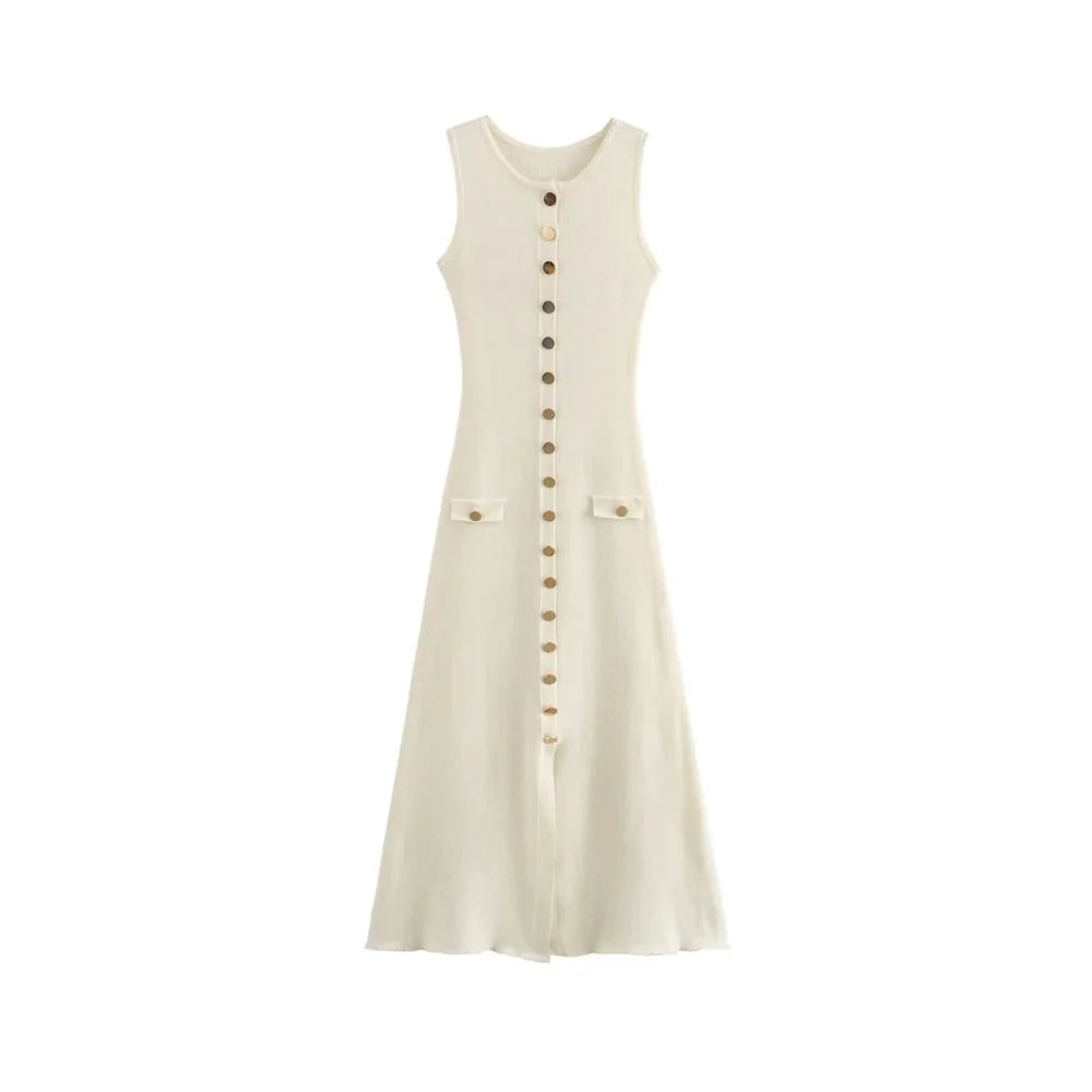 Chic Fashion Knitted Midi Dress
