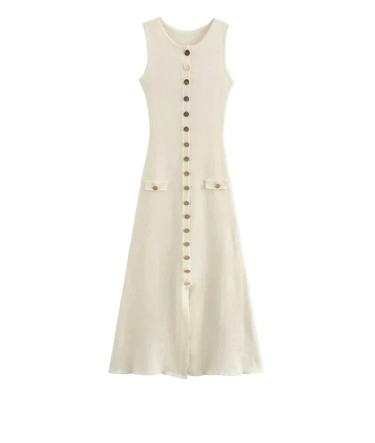 Chic Fashion Knitted Midi Dress
