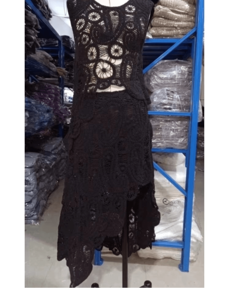 Chic O-neck Sleeveless Tank Top Skirts Sets