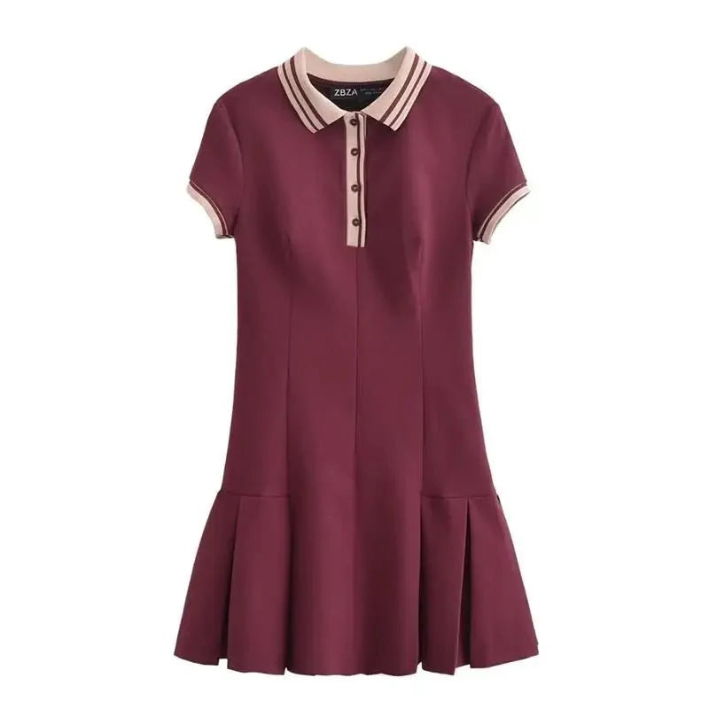 Chic Polo Mini ribbed Dress