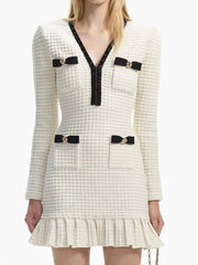 Colorblock Sequins Slim Knitted Bodycon Dresses