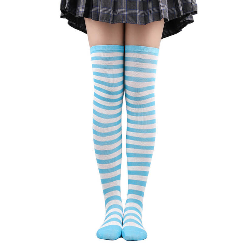 Candy stripes cosplay stockings