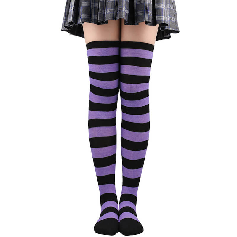 Candy stripes cosplay stockings