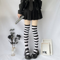 Candy stripes cosplay stockings