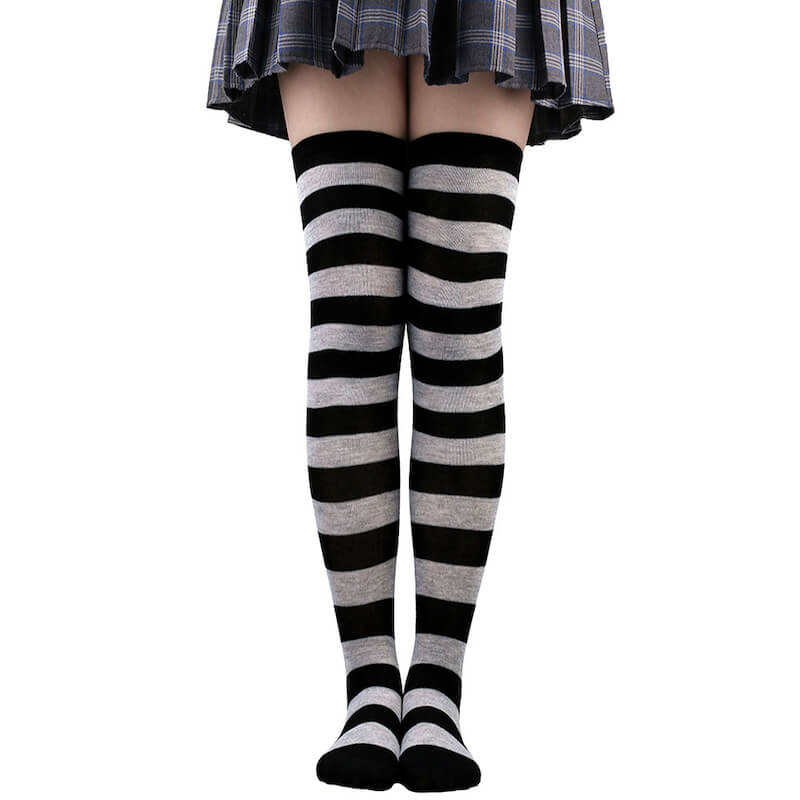 Candy stripes cosplay stockings