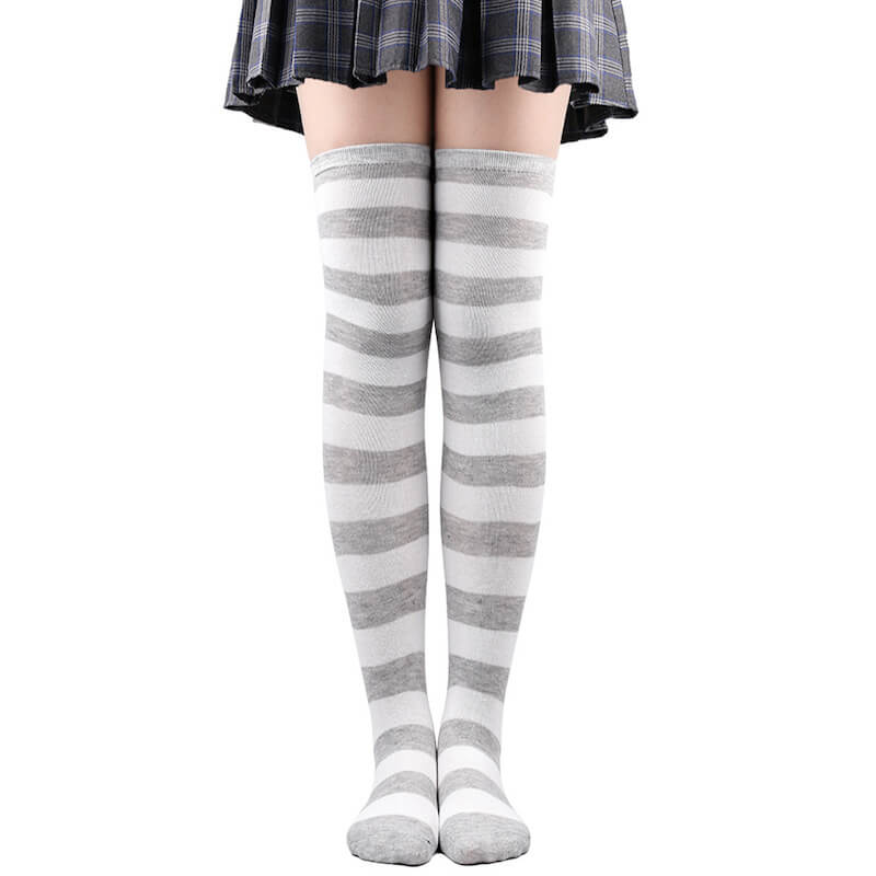 Candy stripes cosplay stockings