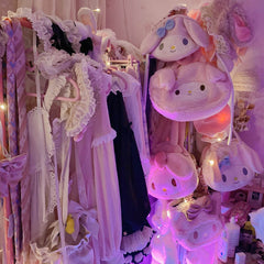 Adorable fluffy melody pink bag