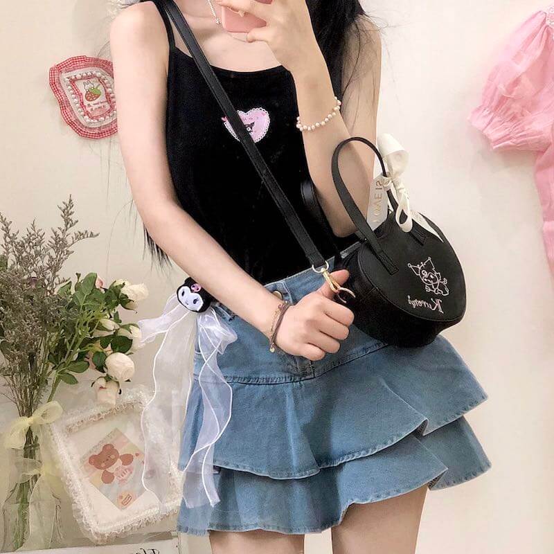 Adorable lolita kuromi melody handbag bag m0007