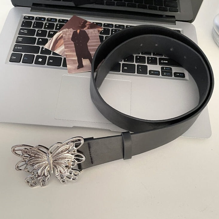 Aesthetic butterfly buckle belt