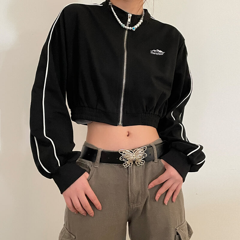 Aesthetic butterfly buckle belt