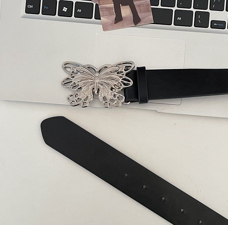 Aesthetic butterfly buckle belt