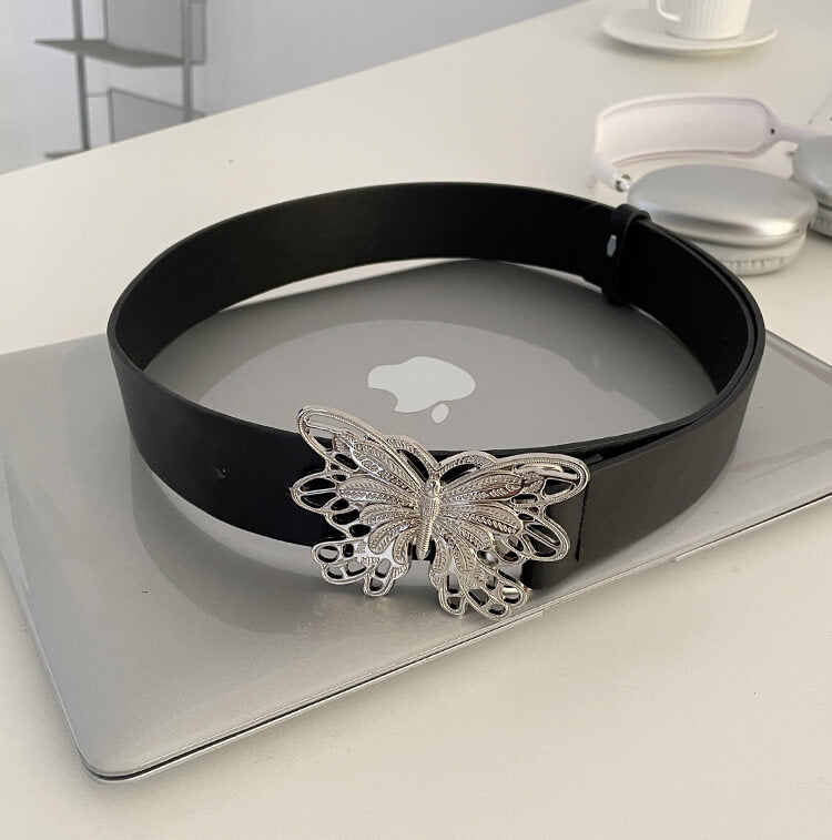 Aesthetic butterfly buckle belt