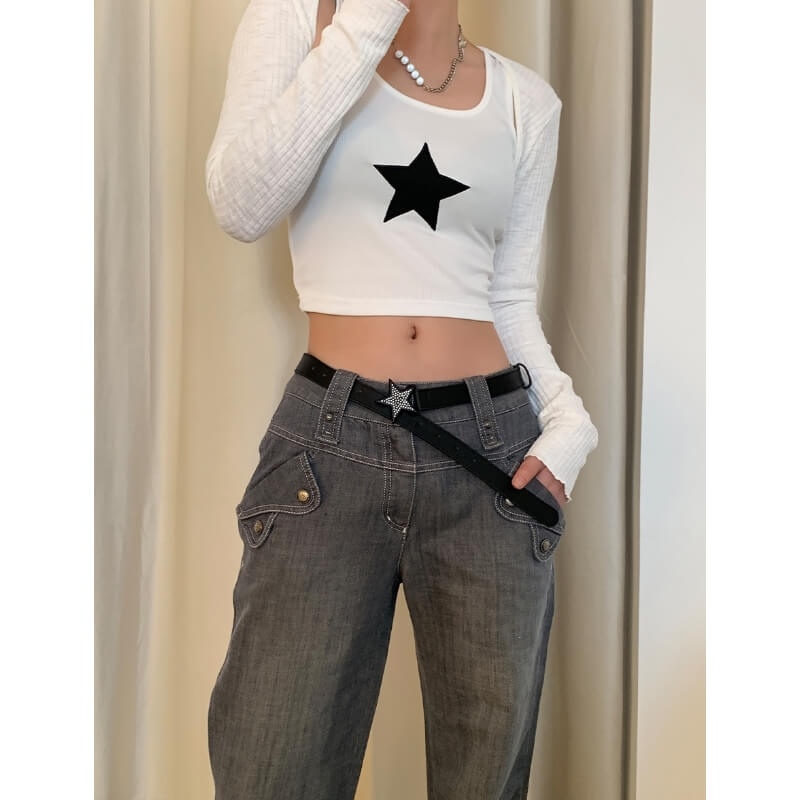 Aesthetic y2k star belt