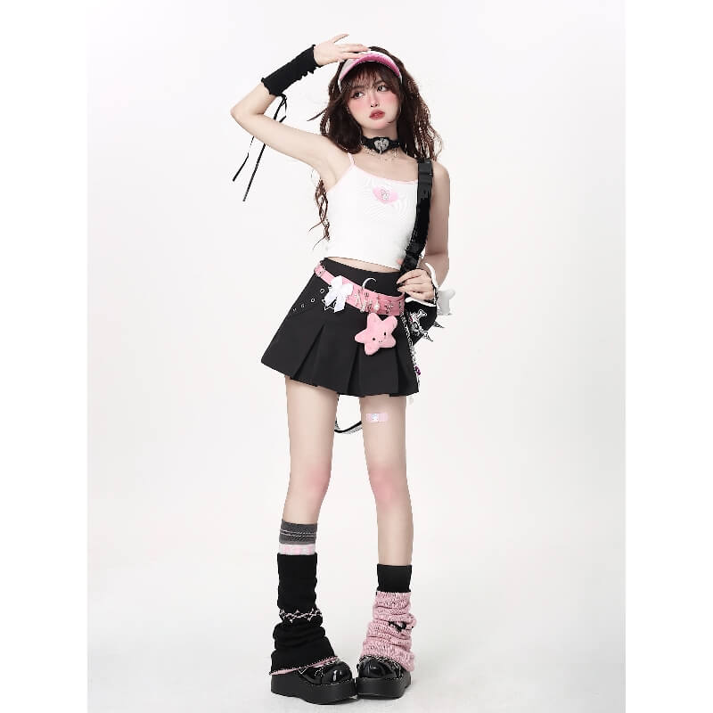 Alt girl y2k cross leg warmers