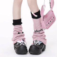 Alt girl y2k cross leg warmers