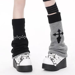 Alt girl y2k cross leg warmers