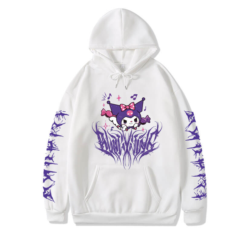 Alternative goth evil Kuromi hoodie