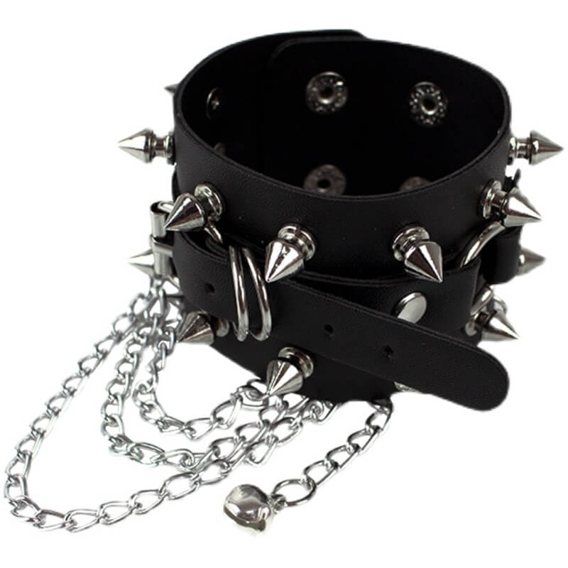 Alternative punk rivet chains bracelet