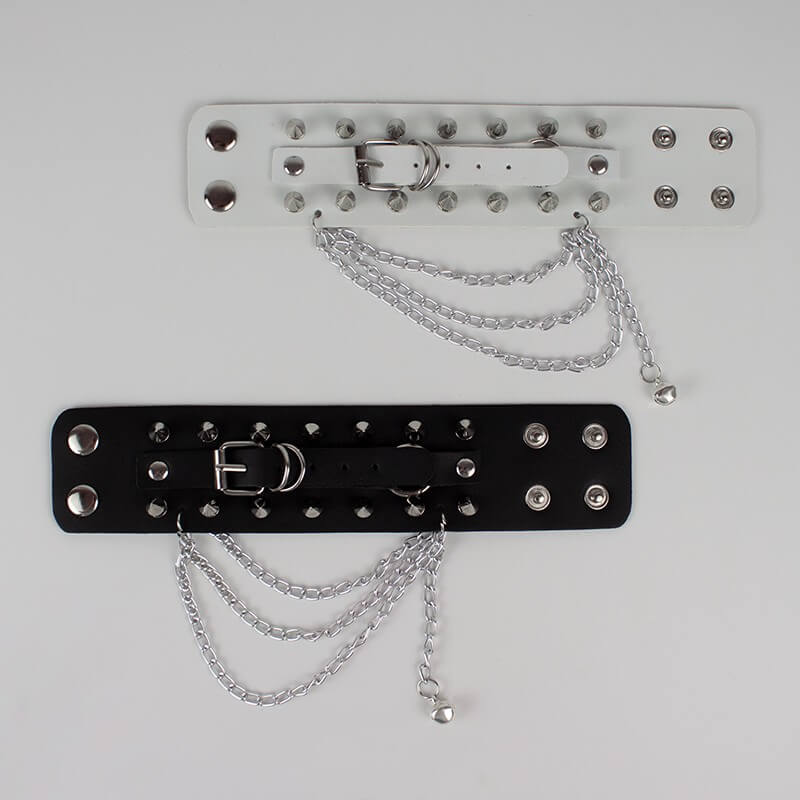 Alternative punk rivet chains bracelet