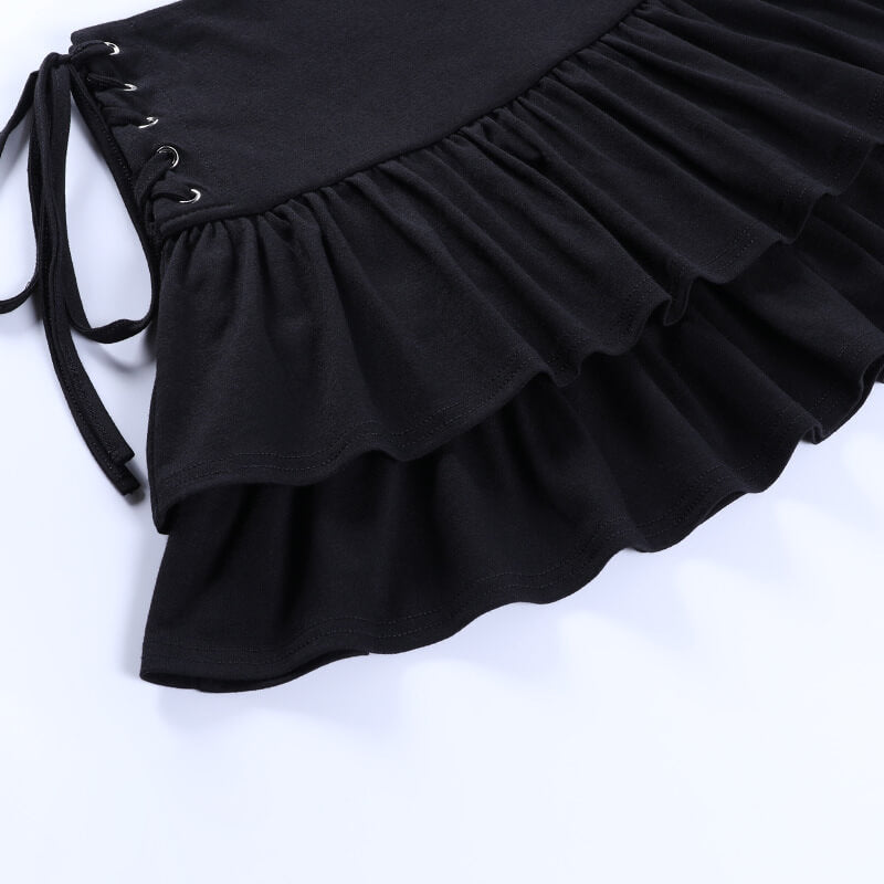 Alternative ribbons layered skirt