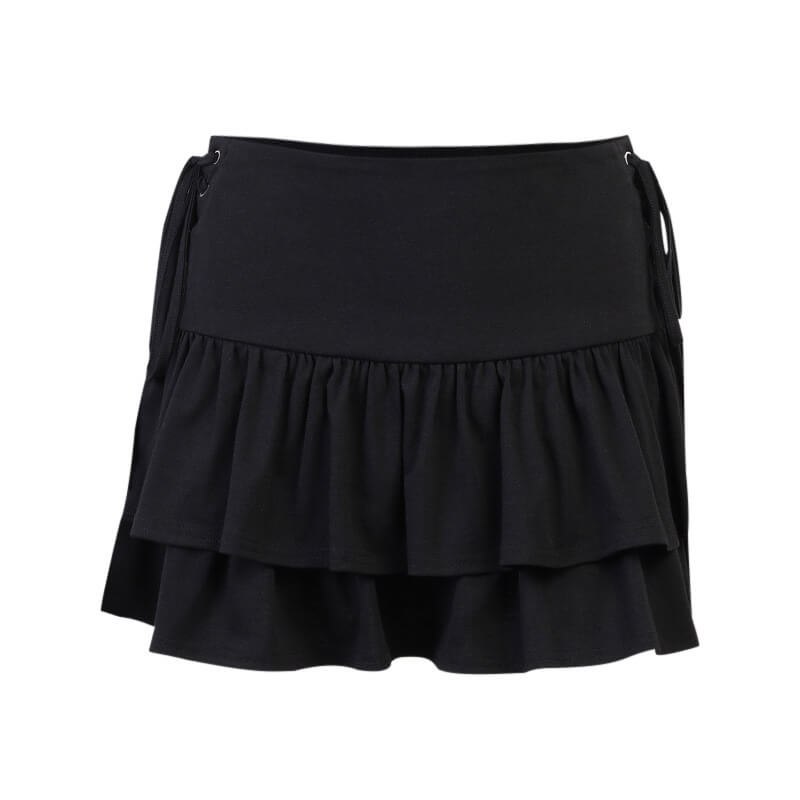 Alternative ribbons layered skirt