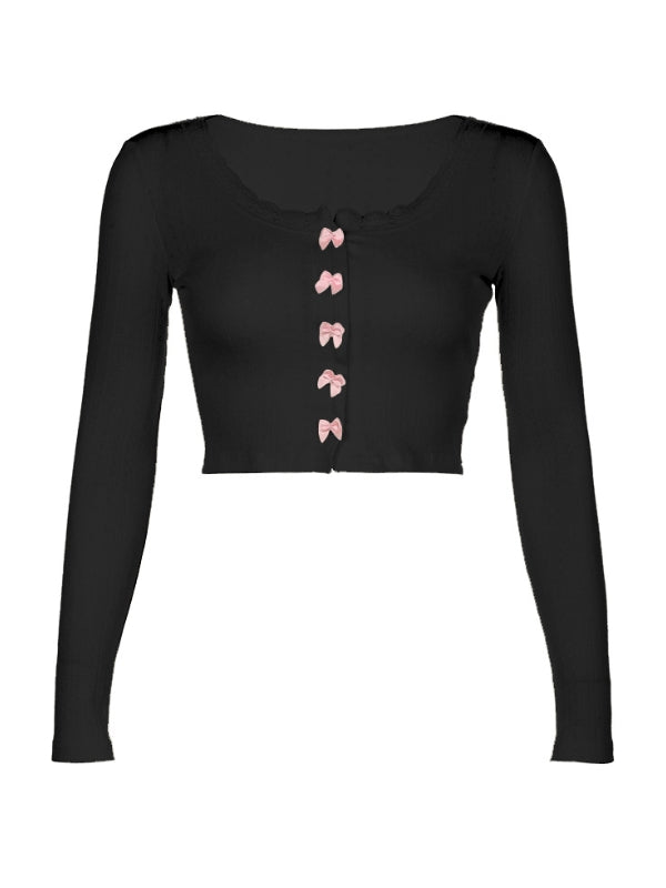 Angelic bow cardi top
