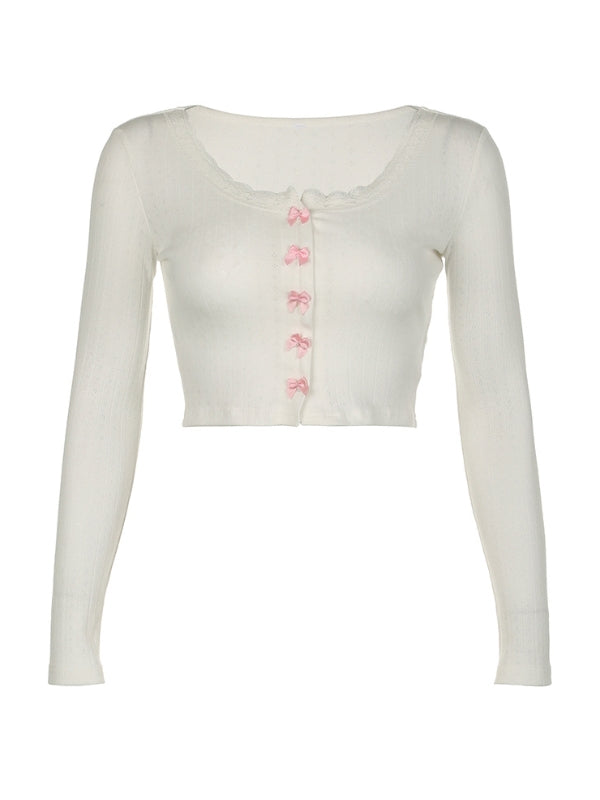 Angelic bow cardi top