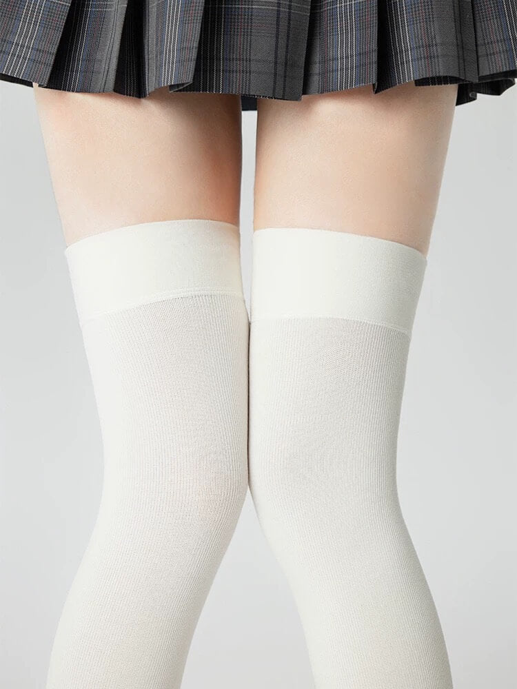 Anti-slip thigh-high cotton stockings for spring autumn