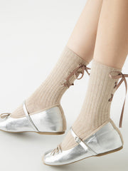 Ballet core ribbon socks
