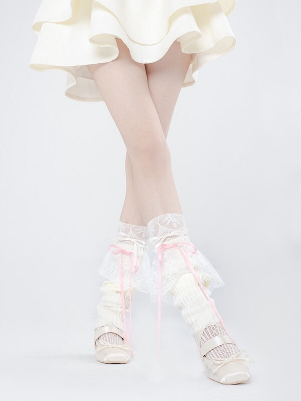 Ballet core ribbon stockings