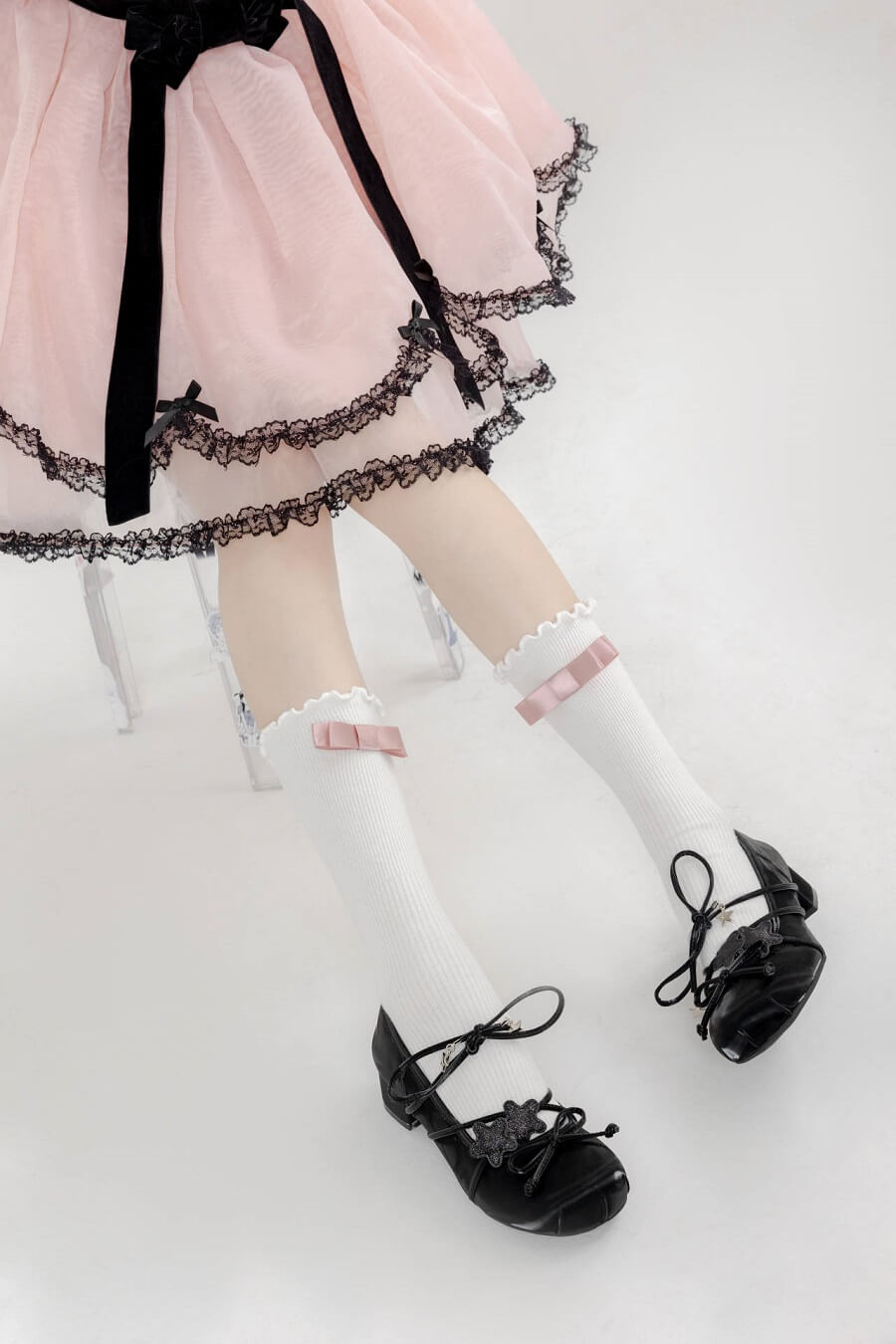 Ballet core ruffles socks