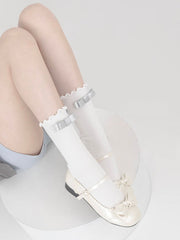 Ballet core ruffles socks