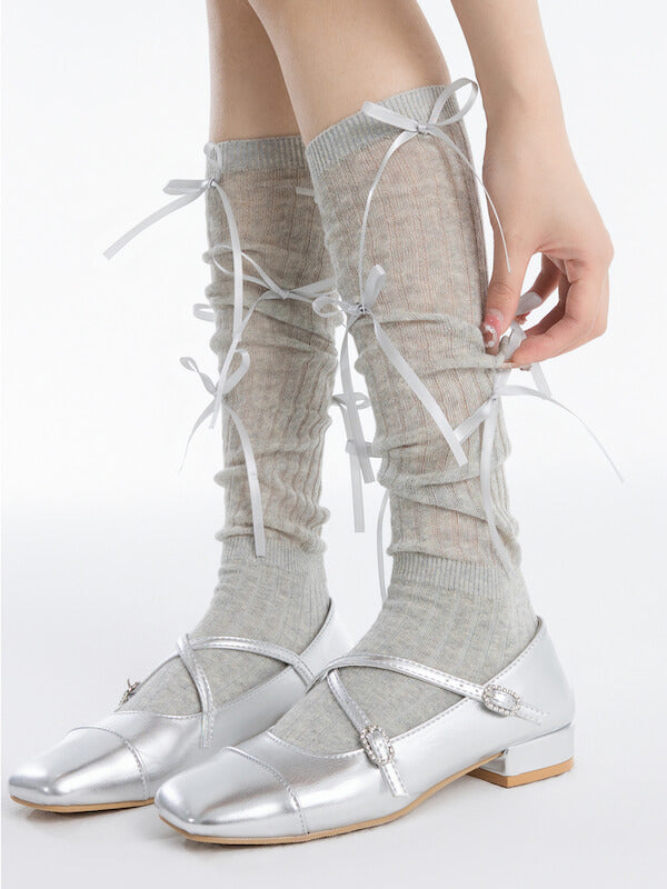 Ballet girly bow stockings