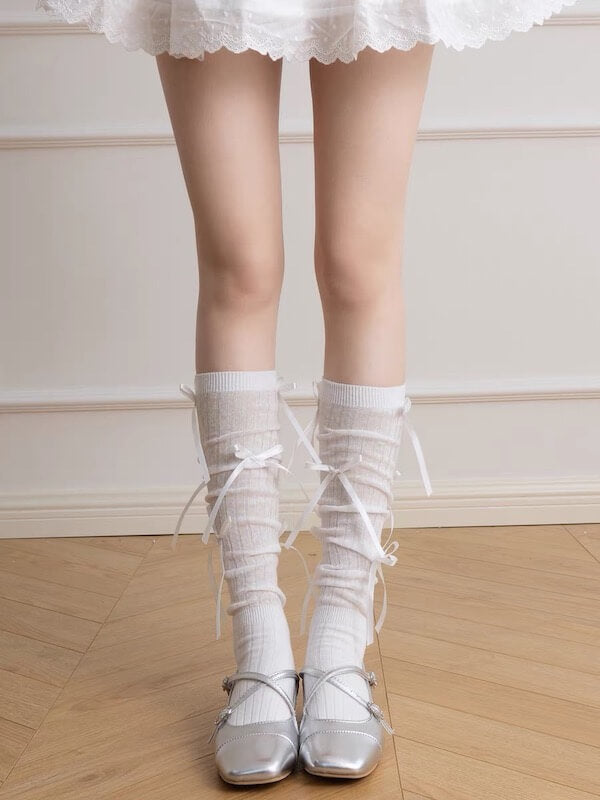 Ballet girly bow stockings