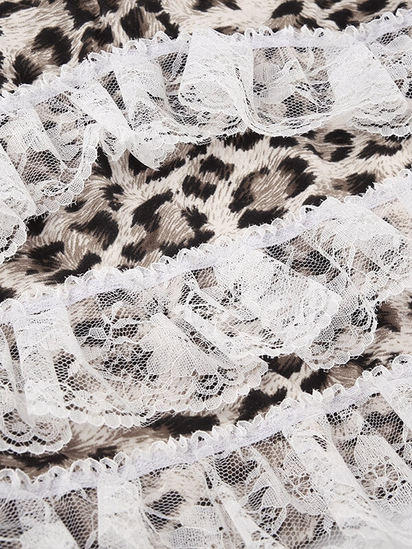 Beatrice leopard lace camisole