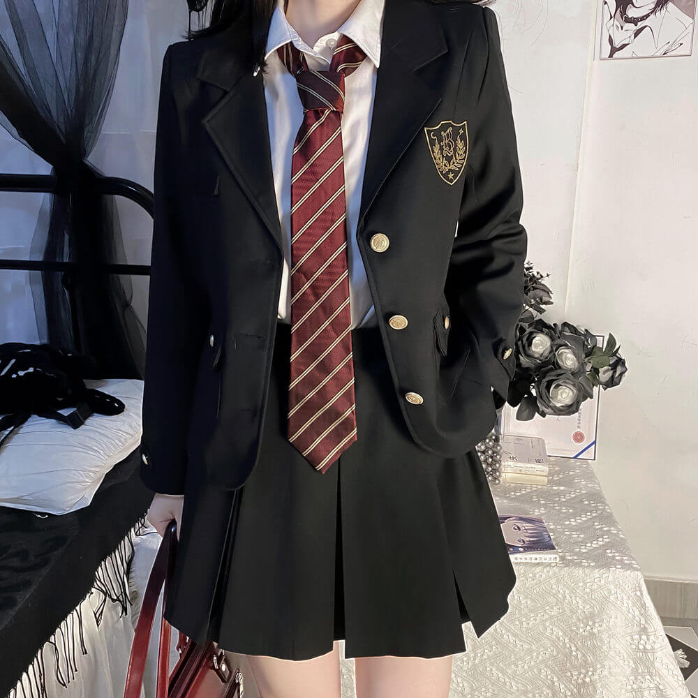 Black Suit JK vintage blazer uniform set