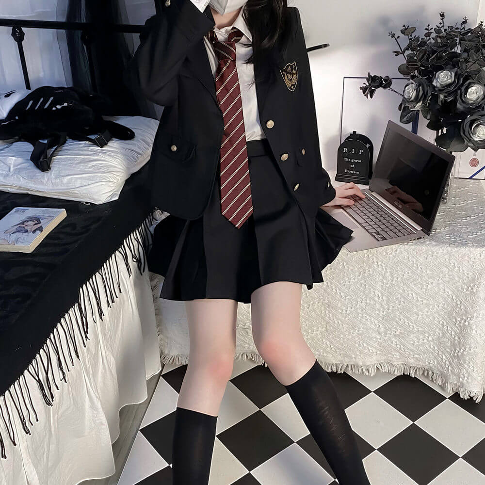 Black Suit JK vintage blazer uniform set