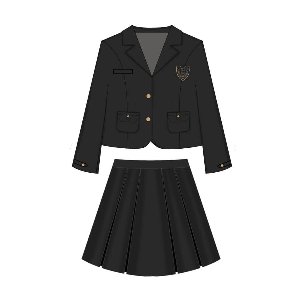 Black Suit JK vintage blazer uniform set