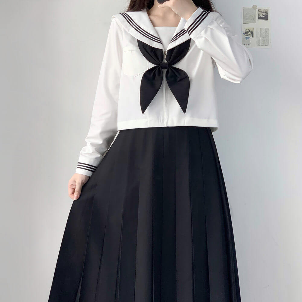 Black White Classic girl JK uniform set