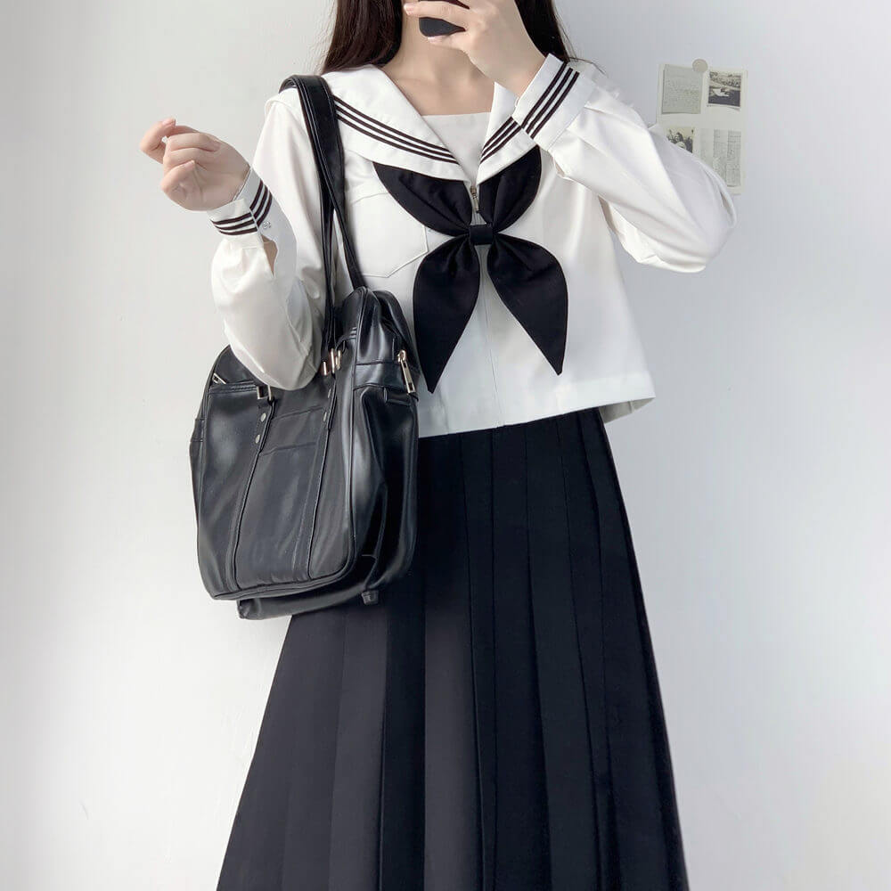 Black White Classic girl JK uniform set